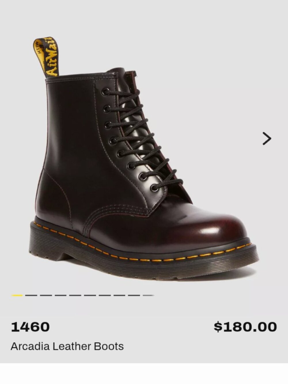 Dr.martens Cherry 🍒 Red Arcadia 7 USL - Picture 3 of 7